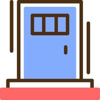 Back door Color Filled Icon vector
