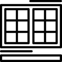 Window Line Icon vector