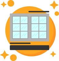Window Tailed Color Icon vector
