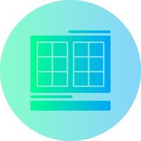 Window Gradient Circle Icon vector