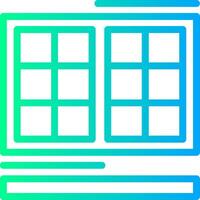 ventana lineal degradado icono vector