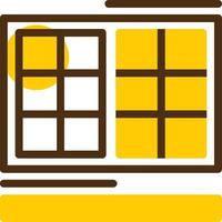 Window Yellow Lieanr Circle Icon vector