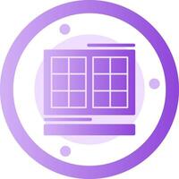 Window Glyph Gradient Icon vector