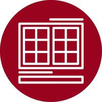 Window Outline Circle Icon vector