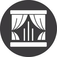 Curtains Glyph Circle Icon vector