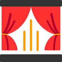 Curtains Flat Icon vector