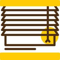 Blinds Yellow Lieanr Circle Icon vector