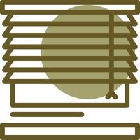 Blinds Linear Circle Icon vector