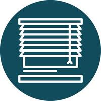 Blinds Outline Circle Icon vector