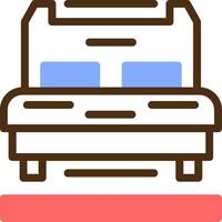 Bed Color Filled Icon vector