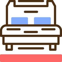 Bed Color Filled Icon vector