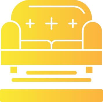 Couch Solid Multi Gradient Icon vector