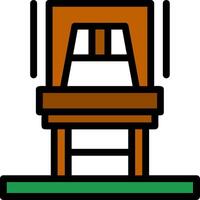 Chair Line Filled Icon vector