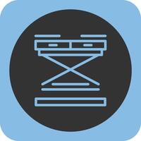 Table Linear Round Icon vector