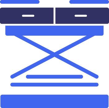 Table Solid Two Color Icon vector