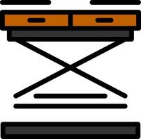 Table Line Filled Icon vector