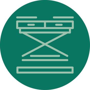 Table Line Multi color Icon vector