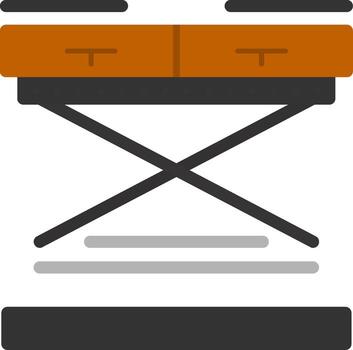 icono plano de mesa vector