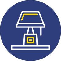 Lamp Dual Line Circle Icon vector