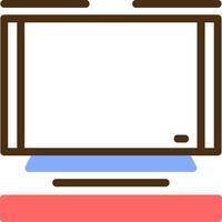 Television Color Filled Icon vector