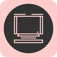 Television Linear Round Icon vector