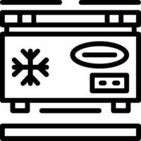 Freezer Line Icon vector