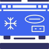 Freezer Solid Two Color Icon vector