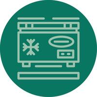 Freezer Line Multi color Icon vector