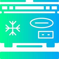 Freezer Solid Multi Gradient Icon vector