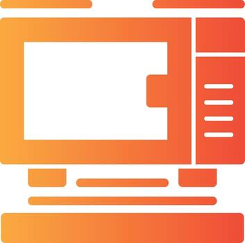 Oven Solid Multi Gradient Icon vector