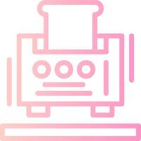 Toaster Linear Gradient Icon vector