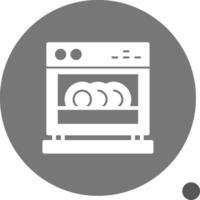 Dishwasher Glyph Shadow Icon vector