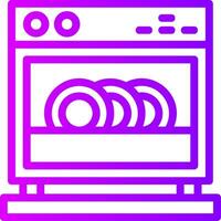 Dishwasher Linear Gradient Icon vector