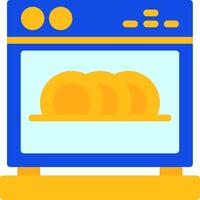 Dishwasher Flat Two Color Icon vector