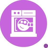 Washing machine Glyph Shadow Icon vector