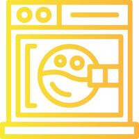 Washing machine Linear Gradient Icon vector