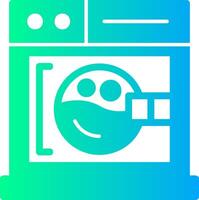 Washing machine Solid Multi Gradient Icon vector