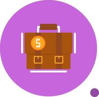 Money bag Flat Shadow Icon vector