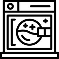 secadora línea icono vector