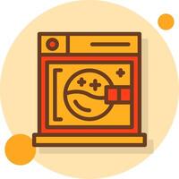 Dryer Filled Shadow Circle Icon vector