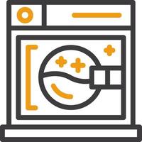 Dryer Line Circle Icon vector