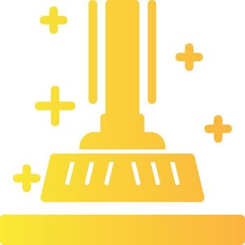Broom Solid Multi Gradient Icon vector