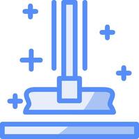 Mop Line Filled Blue Icon vector