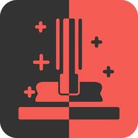 Mop Red Inverse Icon vector