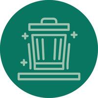 Trash can Line Multi color Icon vector