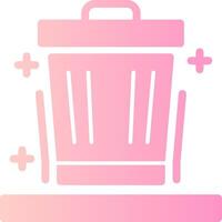 Trash can Solid Multi Gradient Icon vector