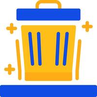 Trash can Flat Two Color Icon vector