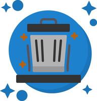 Trash can Tailed Color Icon vector