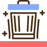 Trash can Color Filled Icon vector