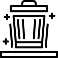 Trash can Line Icon vector